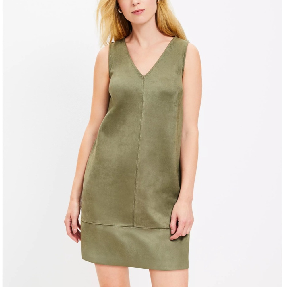 NWT LOFT Faux Suede Mini Shift Dress